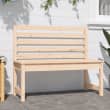 Banc De Jardin 2 Places En Bois Massif Douglas - 82,5x35x45 Cm - Avec étagère - Capacité 110 Kg - Pour Terrasse, Parc, Patio