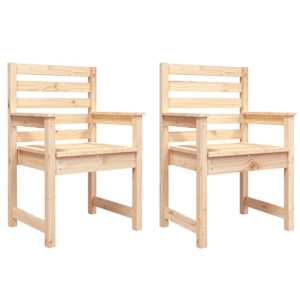Zahradní židle 2 ks 60 x 48 x 91 cm masivní borové dřevo - obrázek 2