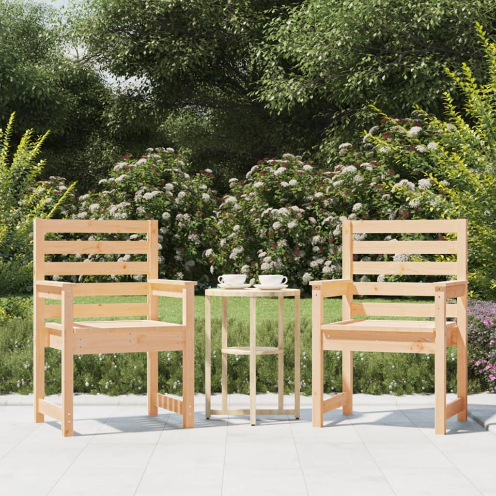 vida XL Gartenstühle 2 Stk. 60x 48x 91 cm Massivholz Kiefer