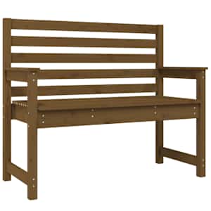 Zahradní lavice medově hnědá 109x48x91,5 cm masivní borovice - obrázek 2