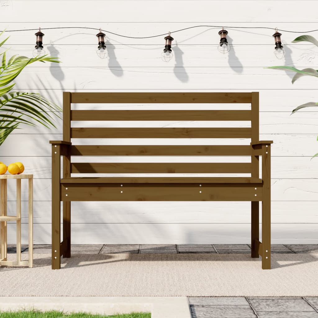 vidaXL Gartenbank Honigbraun 109x48x91,5 cm Massivholz Kiefer