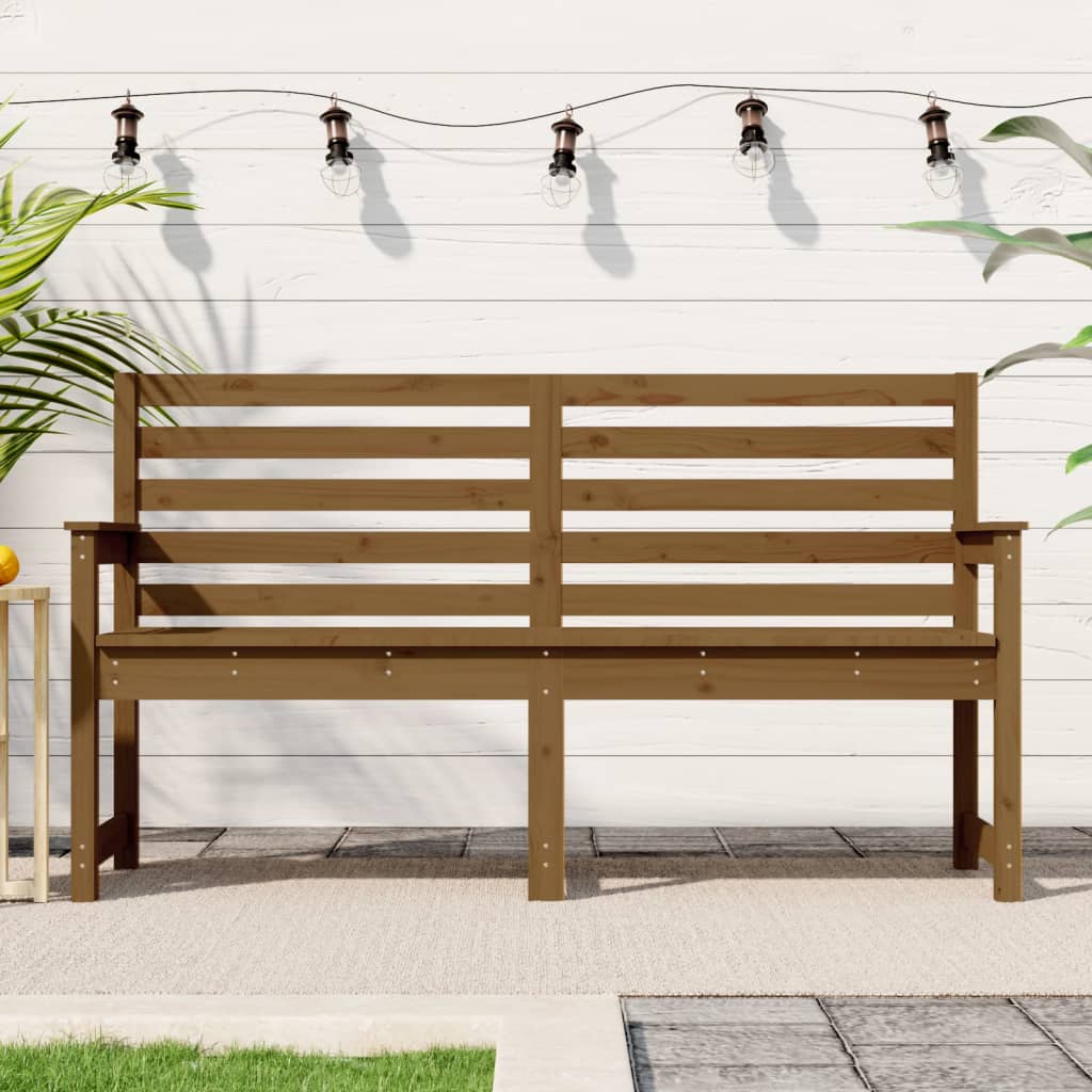 vida XL Gartenbank Honigbraun 159,5x 48x 91,5 cm Massivholz Kiefer
