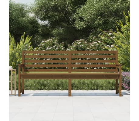 vidaXL Gartenbank Honigbraun 203,5x48x91,5 cm Massivholz Kiefer