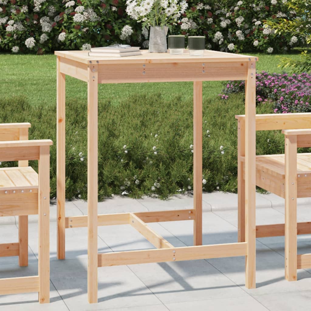 vida XL Gartentisch 82,5x 82,5x 110 cm Massivholz Kiefer