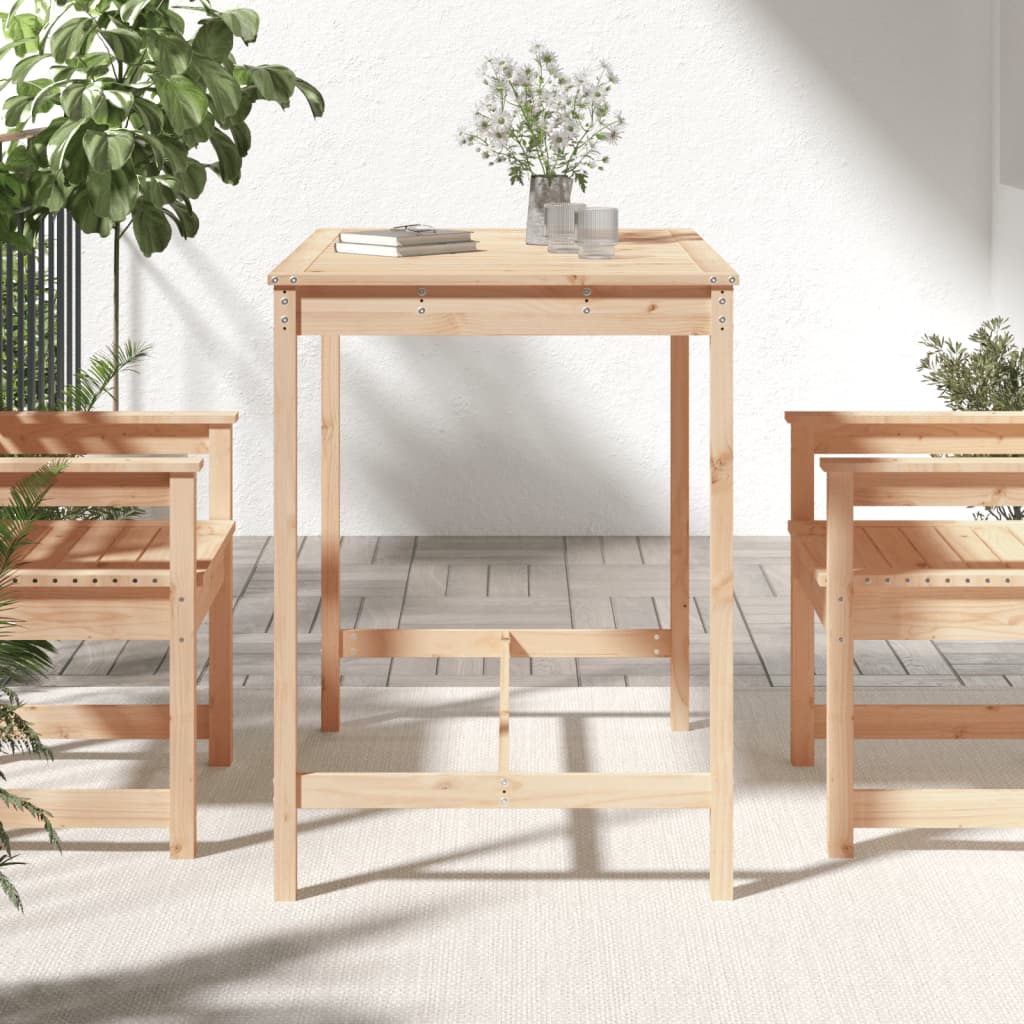 vidaXL Puutarhapöytä 121x82,5x110 cm täysi mänty