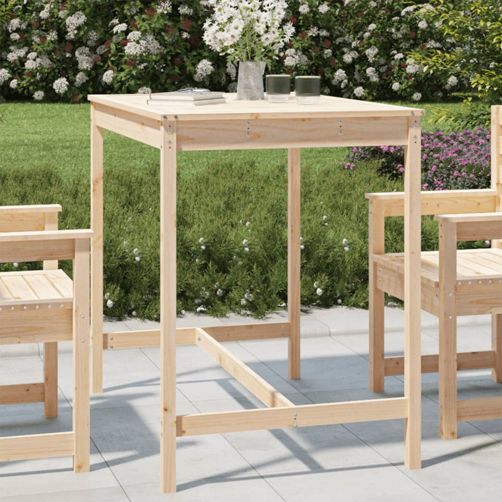vidaXL Table de jardin 121x82,5x110 cm bois massif de pin