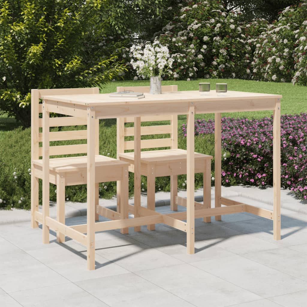 vida XL Gartentisch 159,5x 82,5x 110 cm Massivholz Kiefer