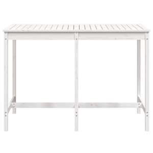Zahradní stůl bílý 159,5 x 82,5 x 110 cm masivní borové dřevo - obrázek 4