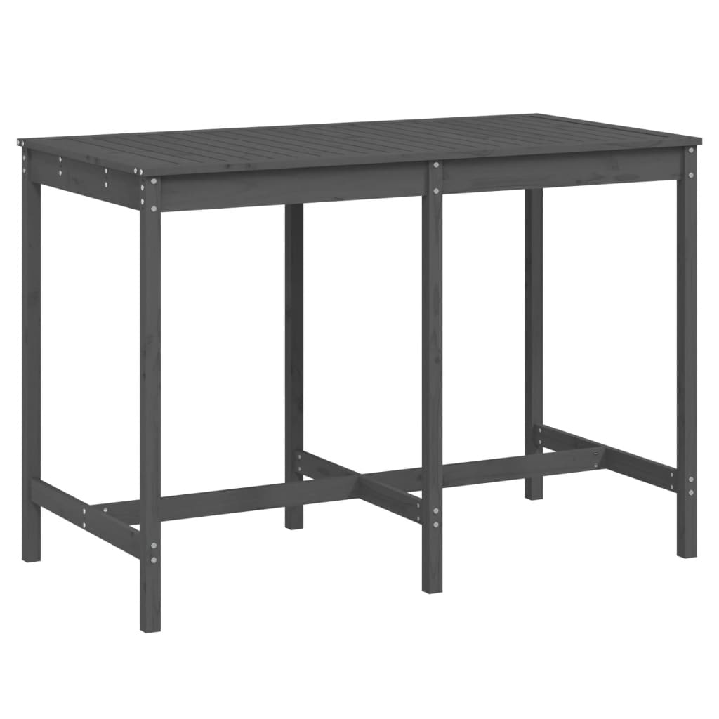 vidaXL Zahradní stůl šedý 159,5 x 82,5 x 110 cm masivní borové dřevo