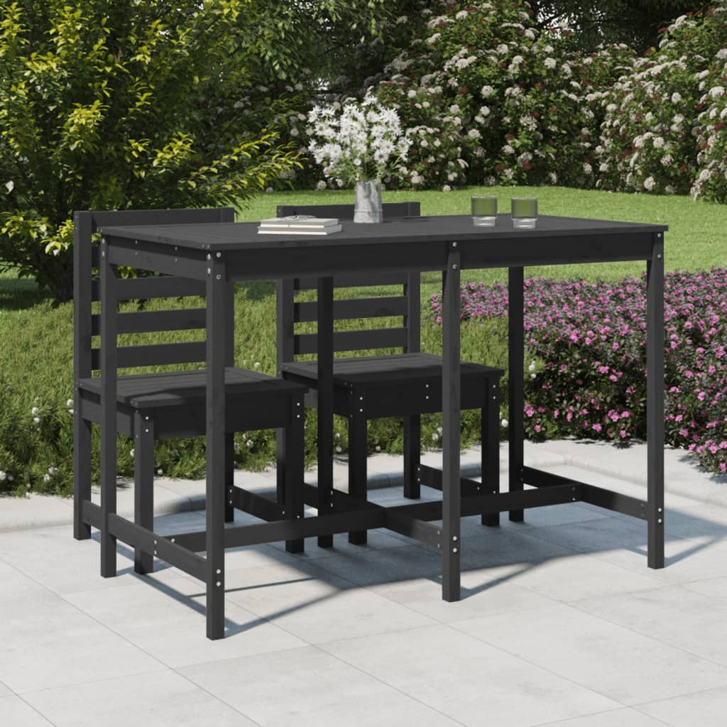 vida XL Gartentisch Grau 159,5x 82,5x 110 cm Massivholz Kiefer