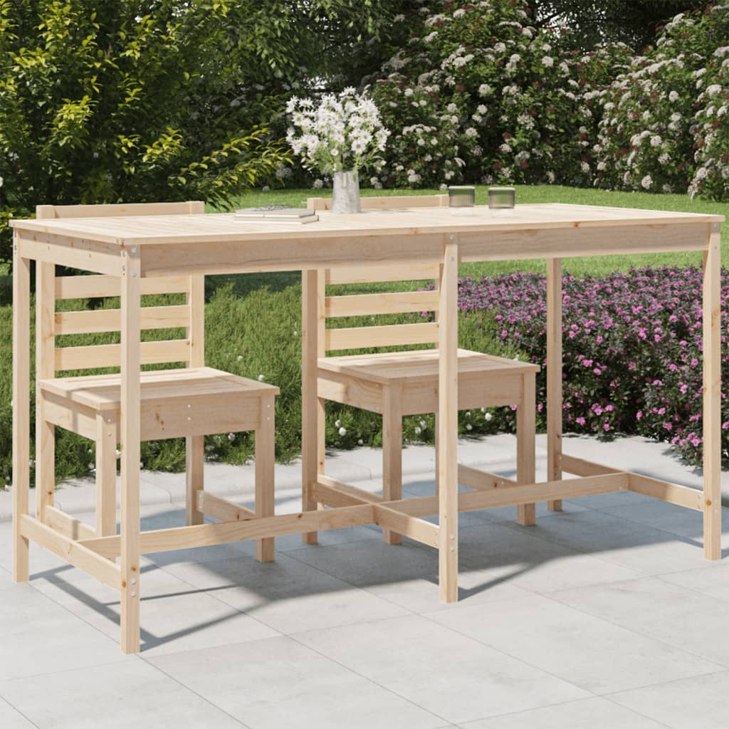 vidaXL Table de jardin 203,5x90x110 cm bois massif de pin