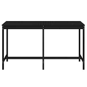 Zahradní stůl černý 203,5 x 90 x 110 cm masivní borové dřevo - obrázek 4
