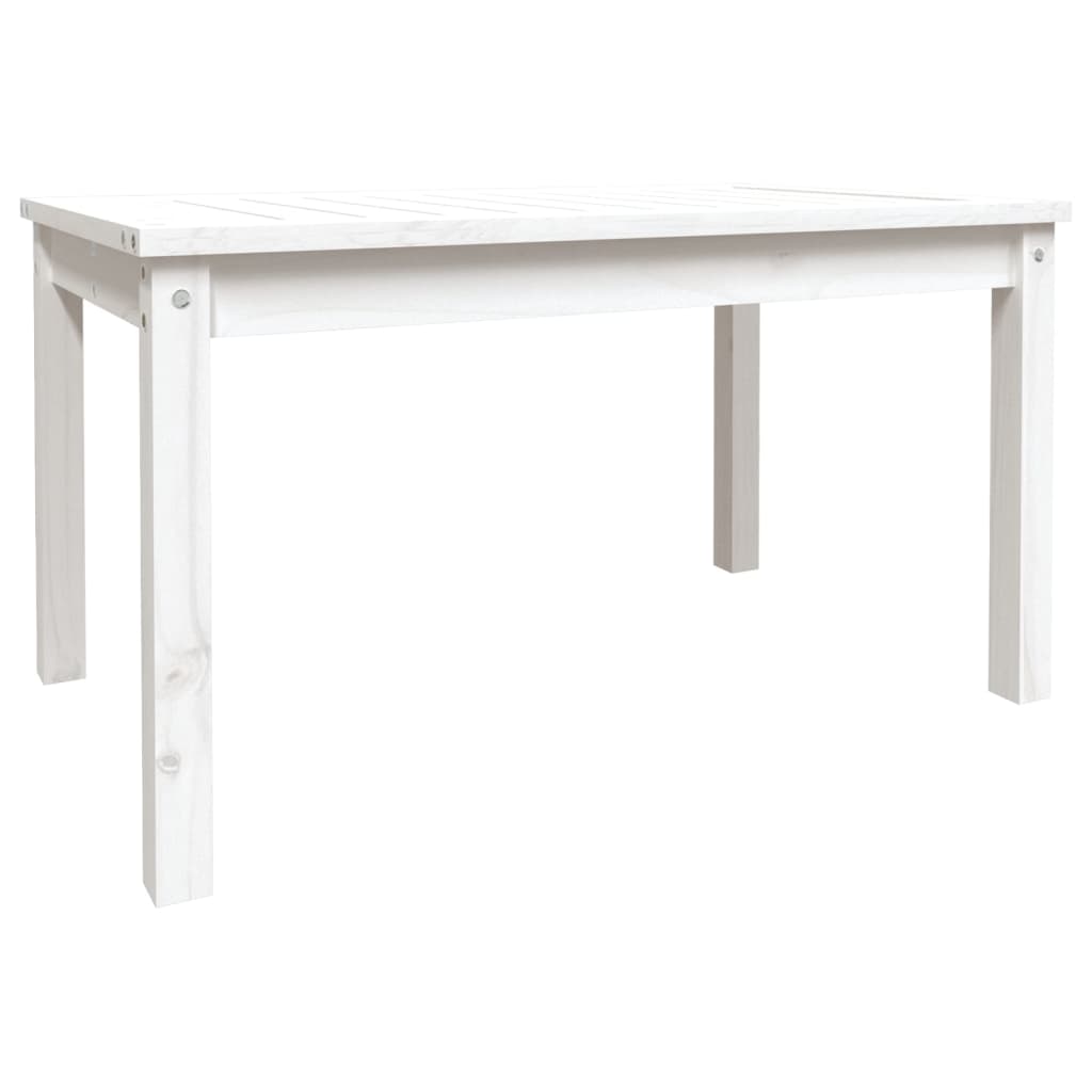 vidaXL Zahradní stůl bílý 82,5 x 50,5 x 45 cm masivní borové dřevo