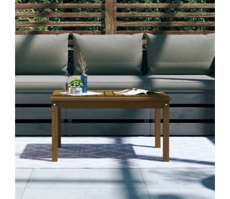 vidaXL Garden Table Honey Brown 82.5x50.5x45 cm Solid Wood Pine