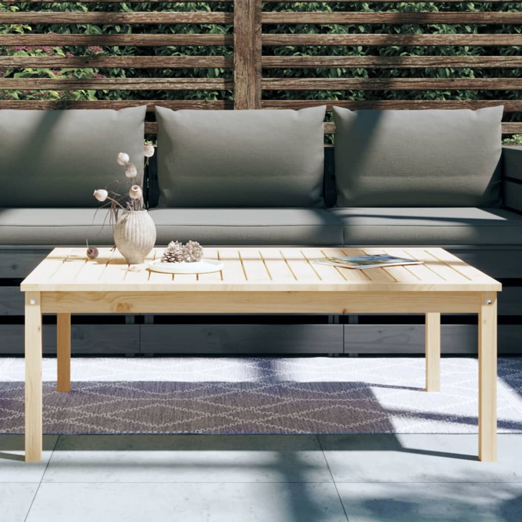 vidaXL Tuintafel 121x82,5x45 cm massief grenenhout afbeelding