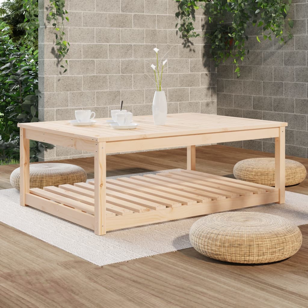 vidaXL Tuintafel 121x82,5x45 cm massief grenenhout afbeelding