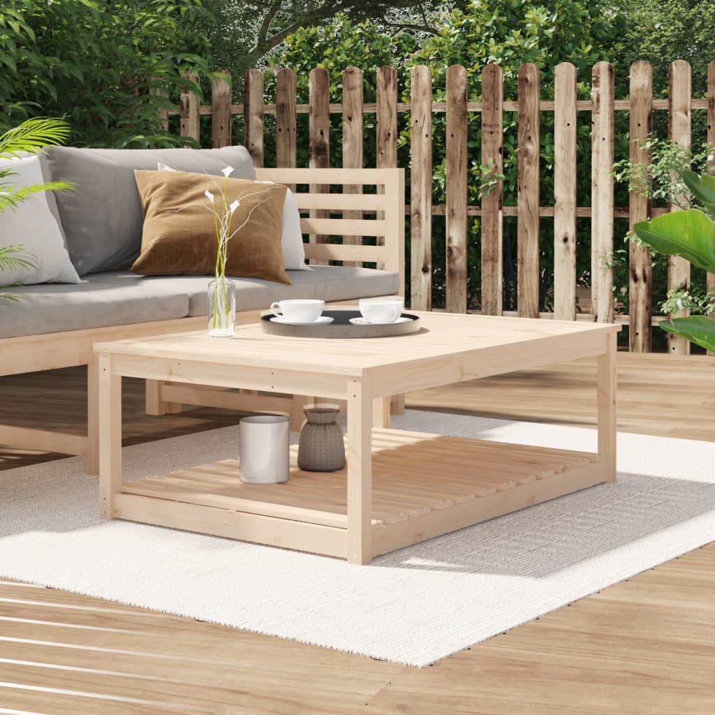 vida XL Gartentisch 121x 82,5x 45 cm Massivholz Kiefer