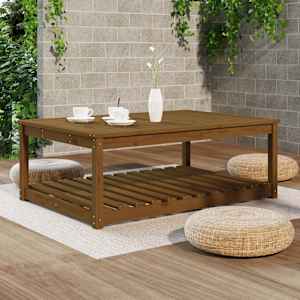 vidaXL Garden Table Honey Brown 121x82.5x45 cm Solid Wood Pine