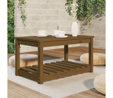 vidaXL Τραπέζι Κήπου Μελί 82,5 x 50,5 x 45 εκ. από Μασίφ Ξύλο Πεύκου