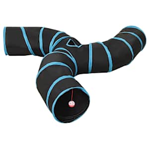 vidaXL kassitunnel 3-suunaline must ja sinine 25 cm pol&uuml;ester