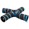 vidaXL kassitunnel 4-suunaline must ja sinine 25 cm pol&uuml;ester