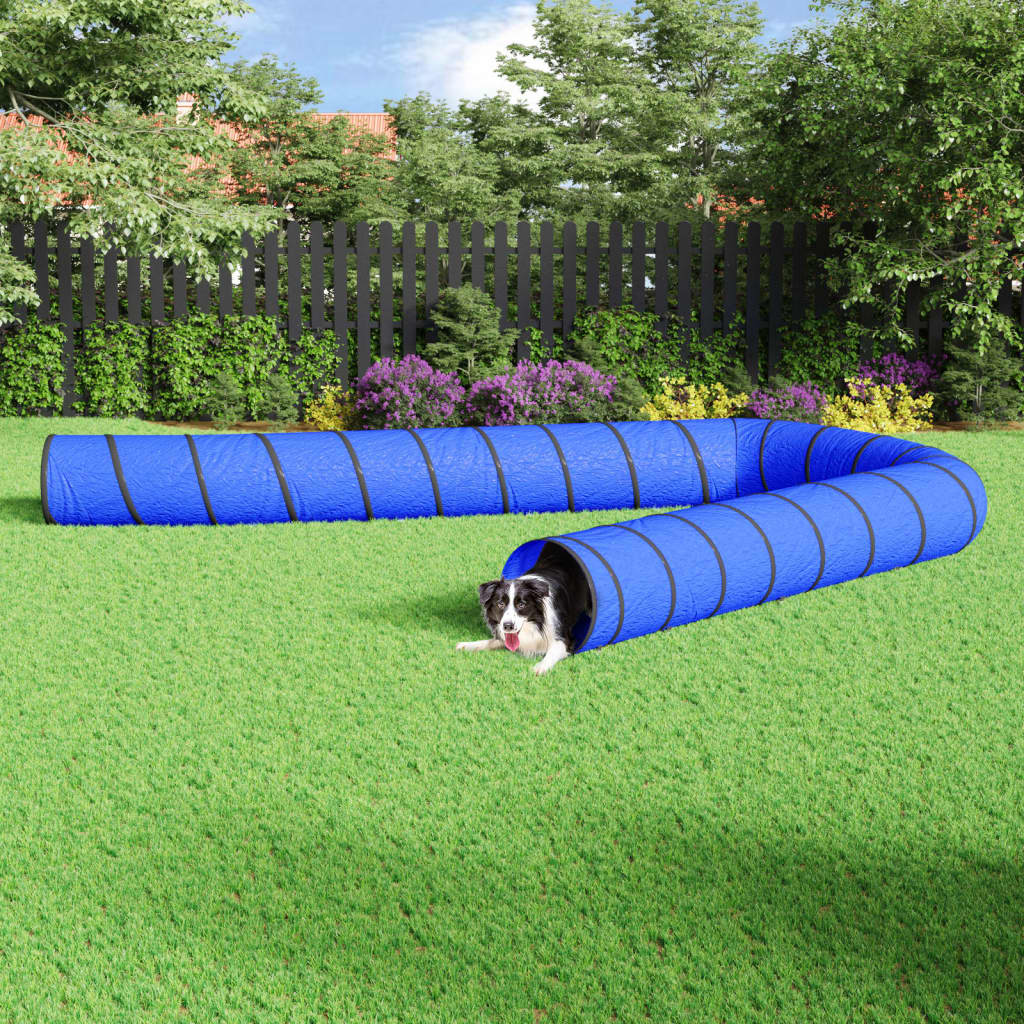 vida XL Hundetunnel Blau Ø 55x 1000 cm Polyester