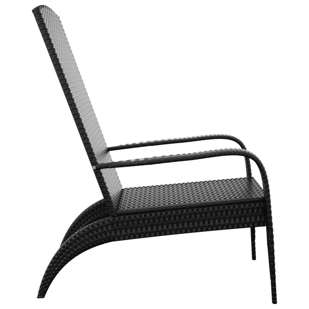 Chaise De Jardin Adirondack Noir Résine Tressée VidaXL 15 width=274