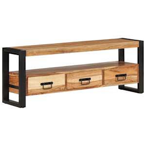 TV skříňka 120 x 30 x 45 cm masivní akáciové dřevo - obrázek 1