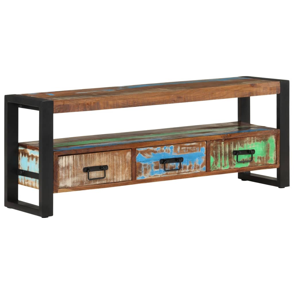  Solid Acacia Wood TV Cabinet Console Table Sideboard Stereo Media Stand vidaXL