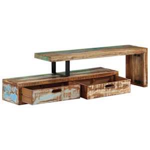 TV stolek (118-200) x 30 x 40 cm masivní recyklované dřevo - obrázek 3