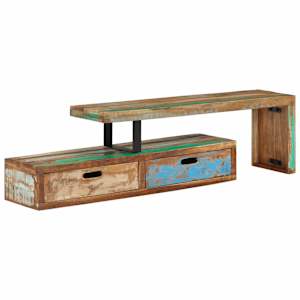 TV stolek (118-200) x 30 x 40 cm masivní recyklované dřevo - obrázek 5