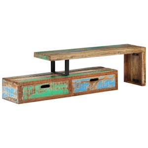 TV stolek (118-200) x 30 x 40 cm masivní recyklované dřevo - obrázek 6