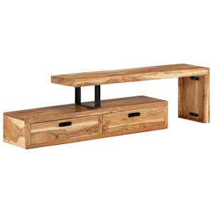 TV stolek (118-200) x 30 x 40 cm masivní akácie - obrázek 1