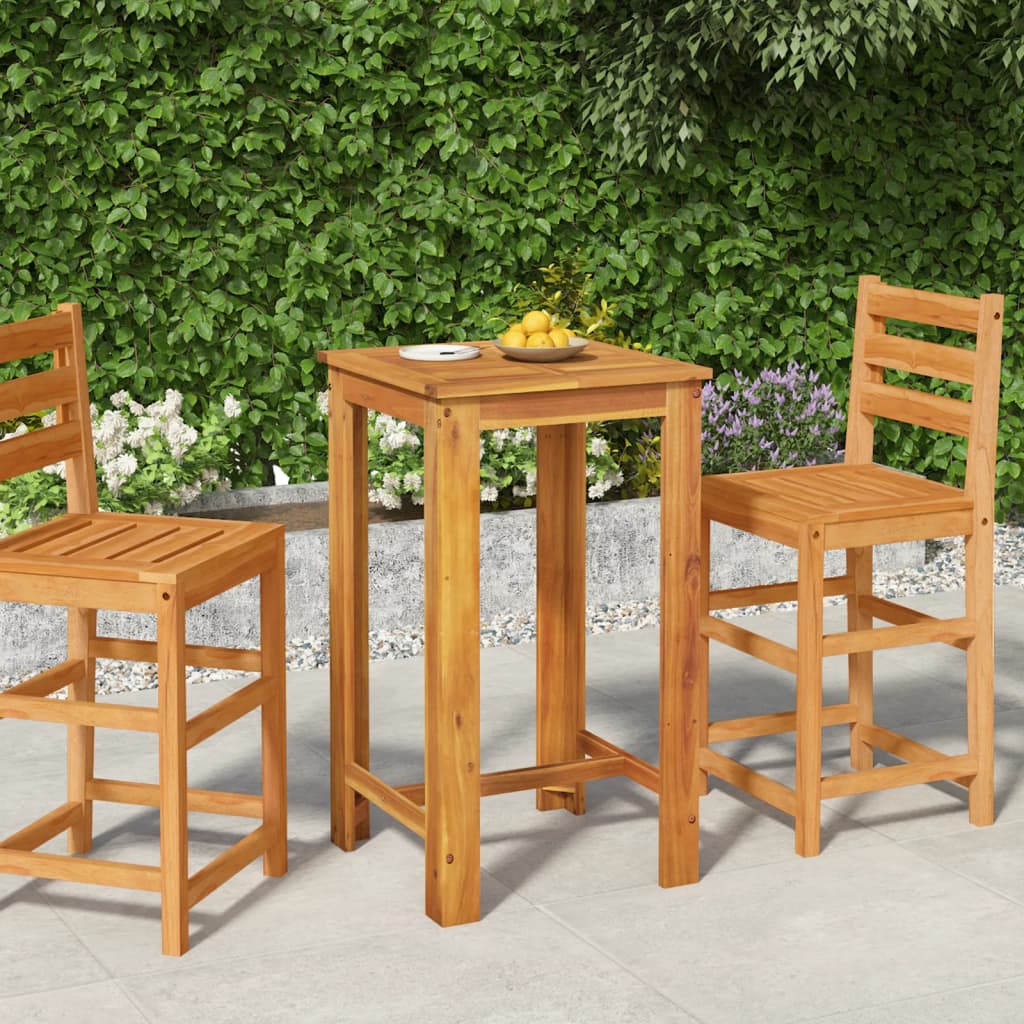 vidaXL Garten-Bartisch 60x60x105 cm Massivholz Akazie