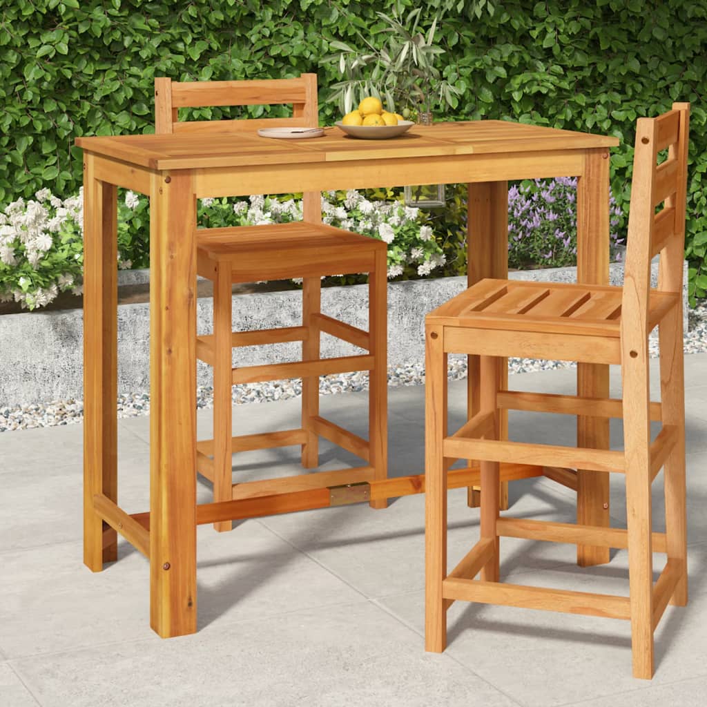 Zahradní barový stůl 120 x 60 x 105 cm masivní akáciové dřevo