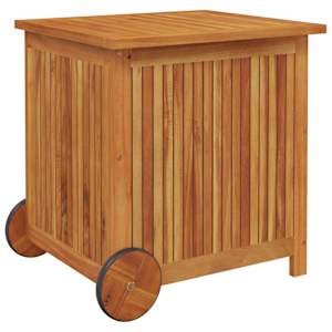 Zahradní úložný box s kolečky 60 x 50 x 58 cm masivní akácie - obrázek 3