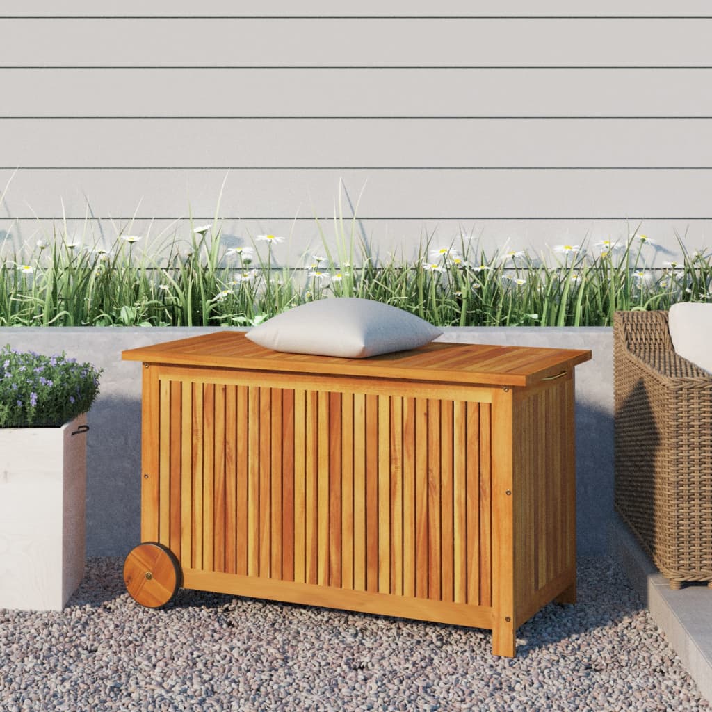 COSTWAY XXXL Coffre de Rangement Jardin à Roulettes 662L en Rotin