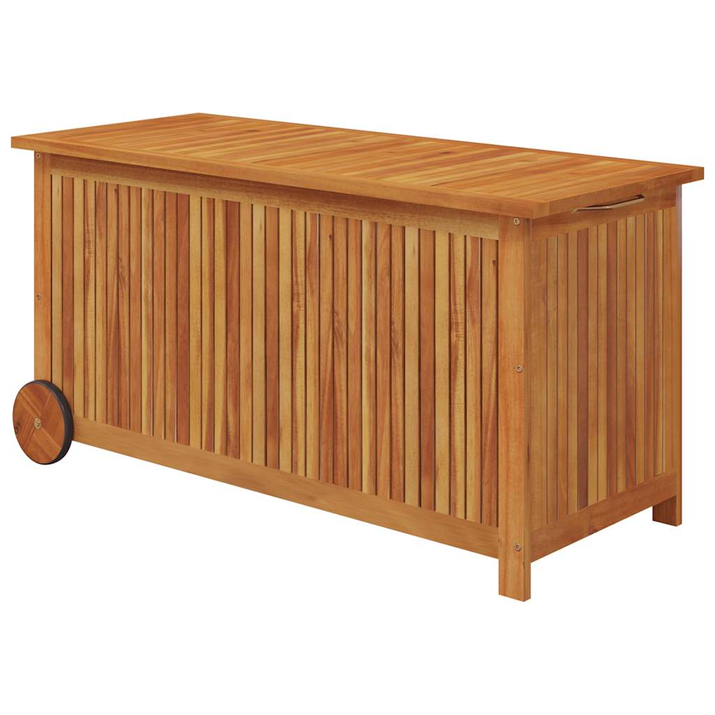 vidaXL Zahradní úložný box s kolečky 113 x 50 x 58 cm masivní akácie
