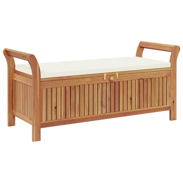 vidaXL aia hoiupink istmepadjaga, 126 cm, akaatsiapuit