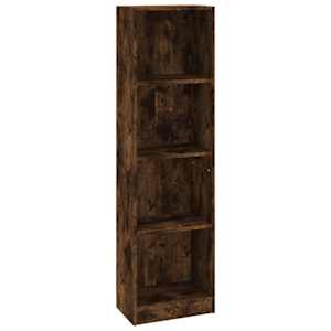 4patrová knihovna kouřový dub 40 x 24 x 143 cm kompozitní dřevo - obrázek 2
