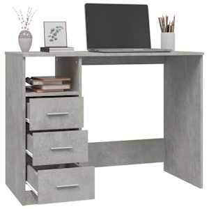 Psací stůl se zásuvkami betonově šedý 102x45x148 cm kompozit - obrázek 5