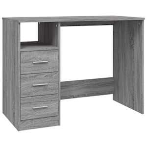 vidaXL kirjutuslaud sahtlitega, hall Sonoma tamm, 102 x 50 x 76 cm