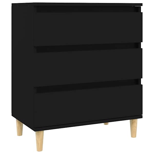 vidaXL puhvetkapp, must, 60 x 35 x 70 cm, tehispuit