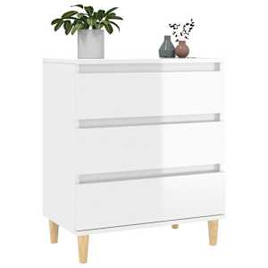 Příborník bílý s vysokým leskem 60x35x70 cm kompozitní dřevo - obrázek 4