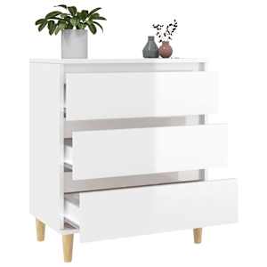 Příborník bílý s vysokým leskem 60x35x70 cm kompozitní dřevo - obrázek 5