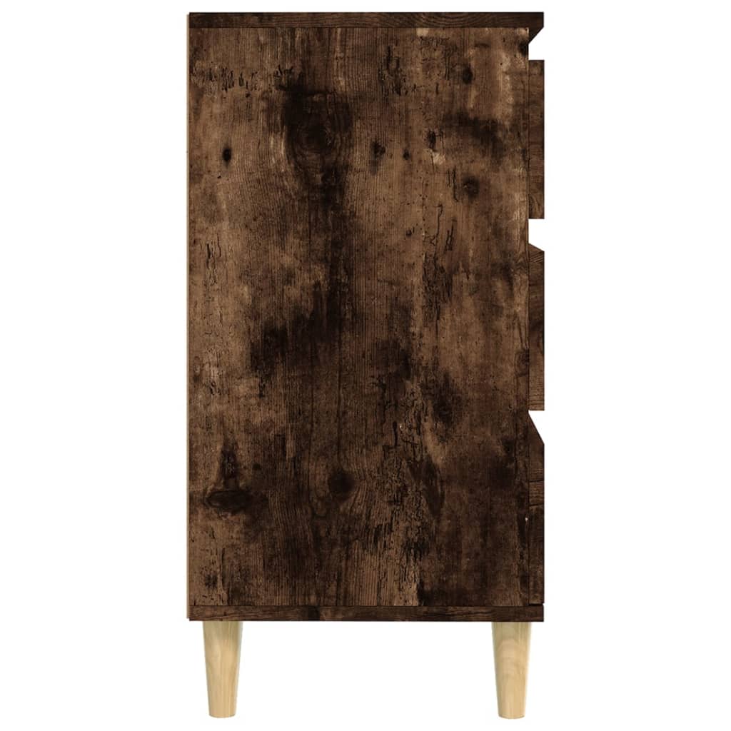 füstös tölgy színű szerelt fa tálalószekrény 60 x 35 x 70 cm