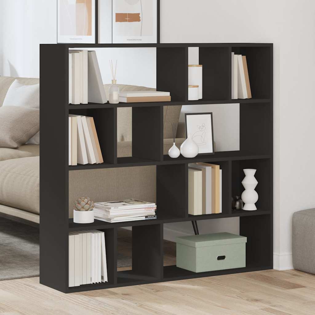 vidaXL Bücherregal/Raumteiler Schwarz 105x24x102 cm