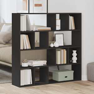 Knjižna omara/pregrada črna 105x24x102 cm