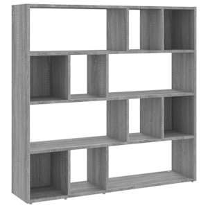 vidaXL raamatukapp/ruumijagaja, hall Sonoma tamm, 105x24x102 cm