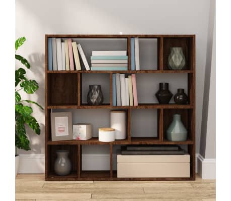 vidaXL Bibliotecă/Separator de cameră, stejar maro, 105x24x102 cm